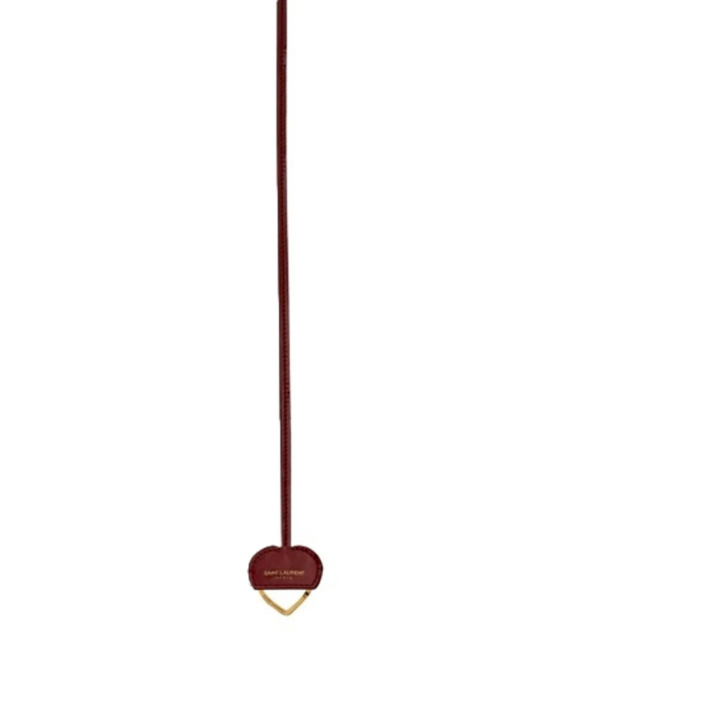 Saint Laurent Opyum Red Patent Leather Heart Keyring - Picture 4 of 4